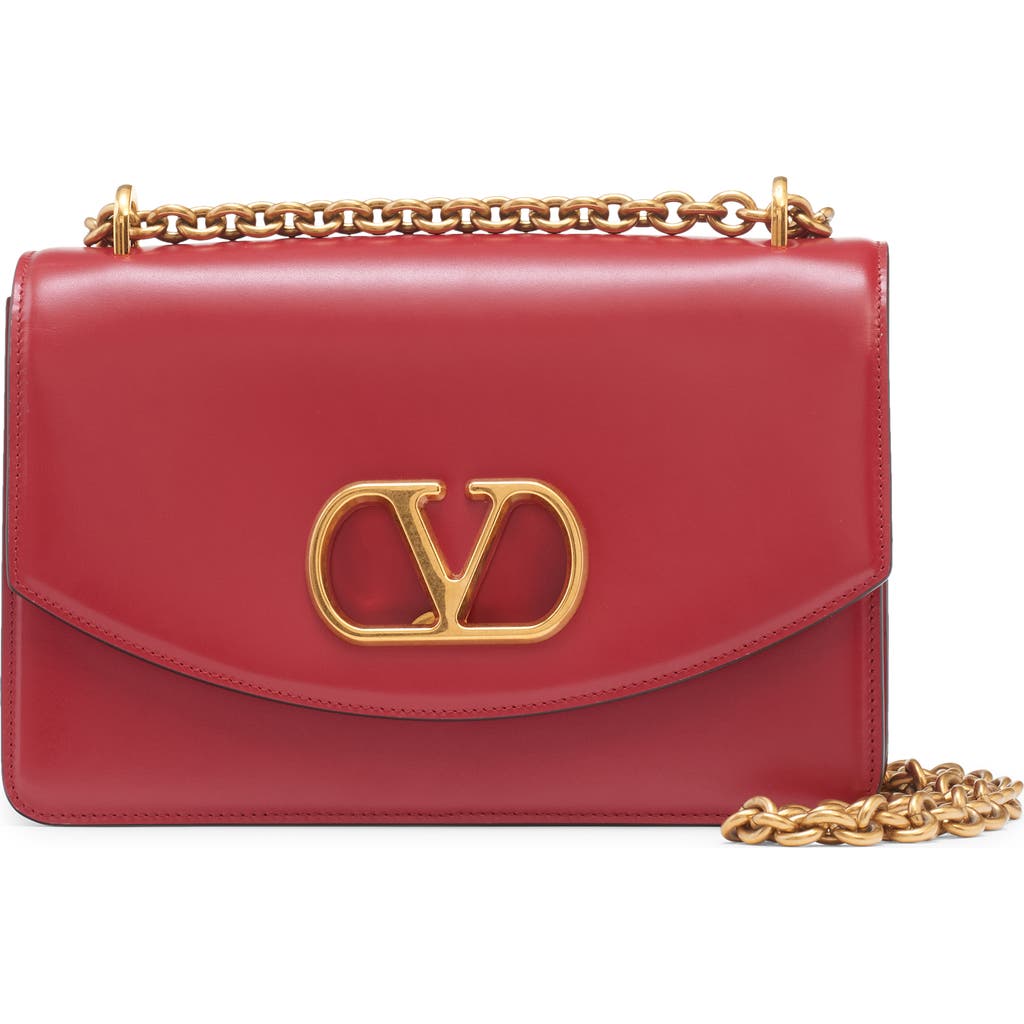 Valentino Garavani Vain Vlogo Leather Shoulder Bag