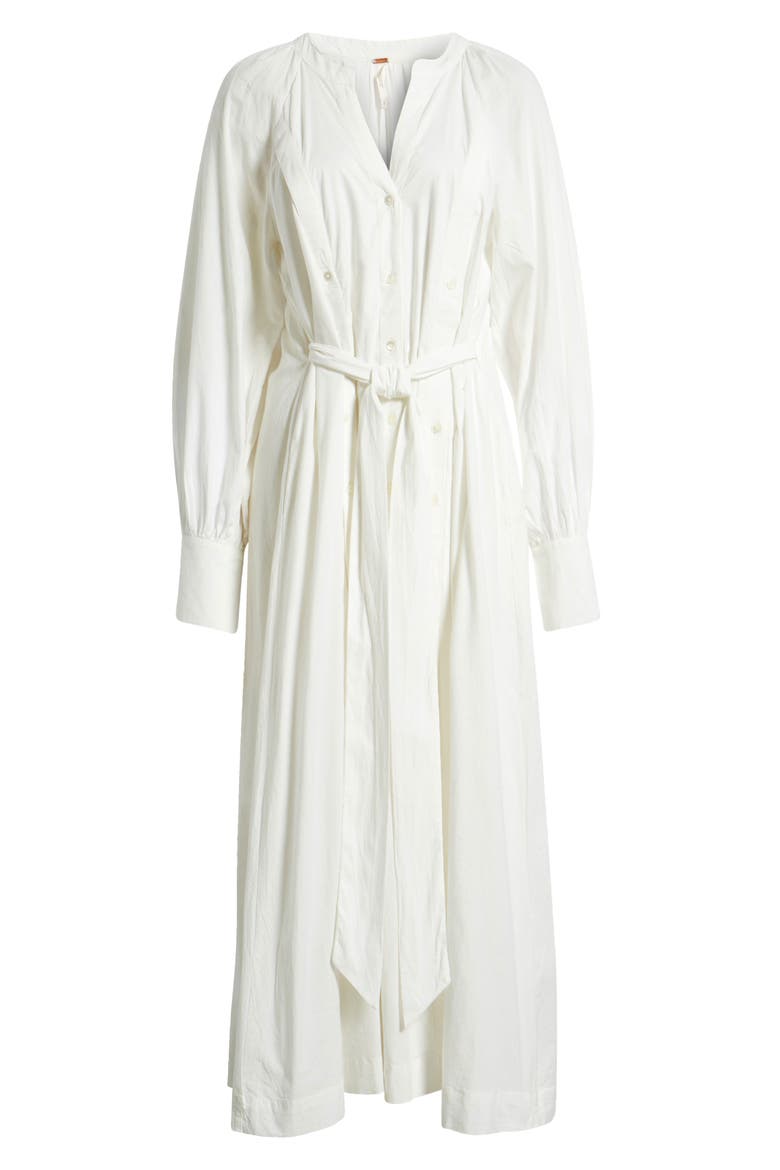 Charlie Long Sleeve Shirtdress, Alternate, color, WHITE
