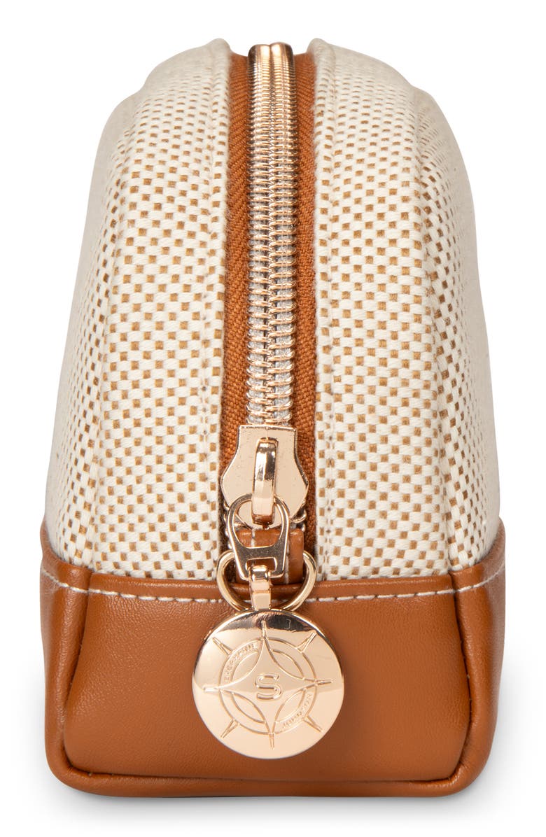 Stephanie Johnson Mini Tropea Ivory Mae Cosmetics Pouch, Alternate, color, White