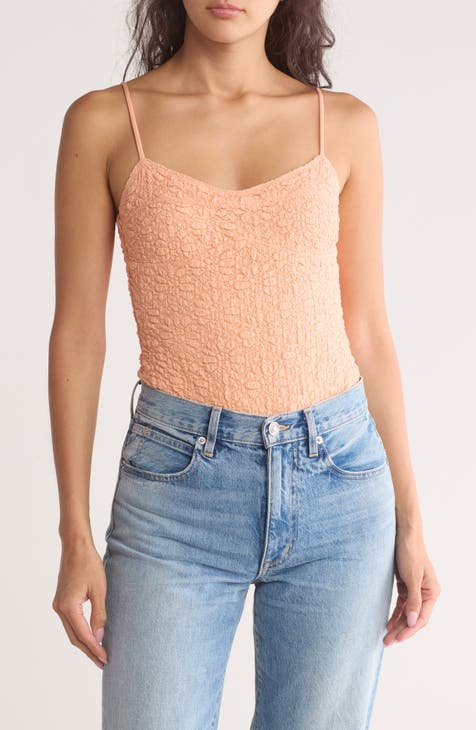 V-Neck Textured Bodysuit