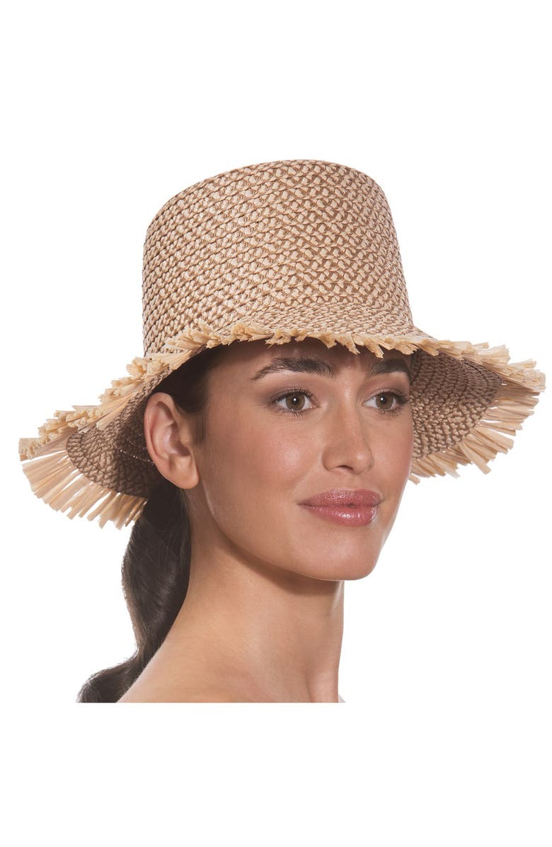 Eric Javits 'Tiki' Bucket Hat, Alternate, color,