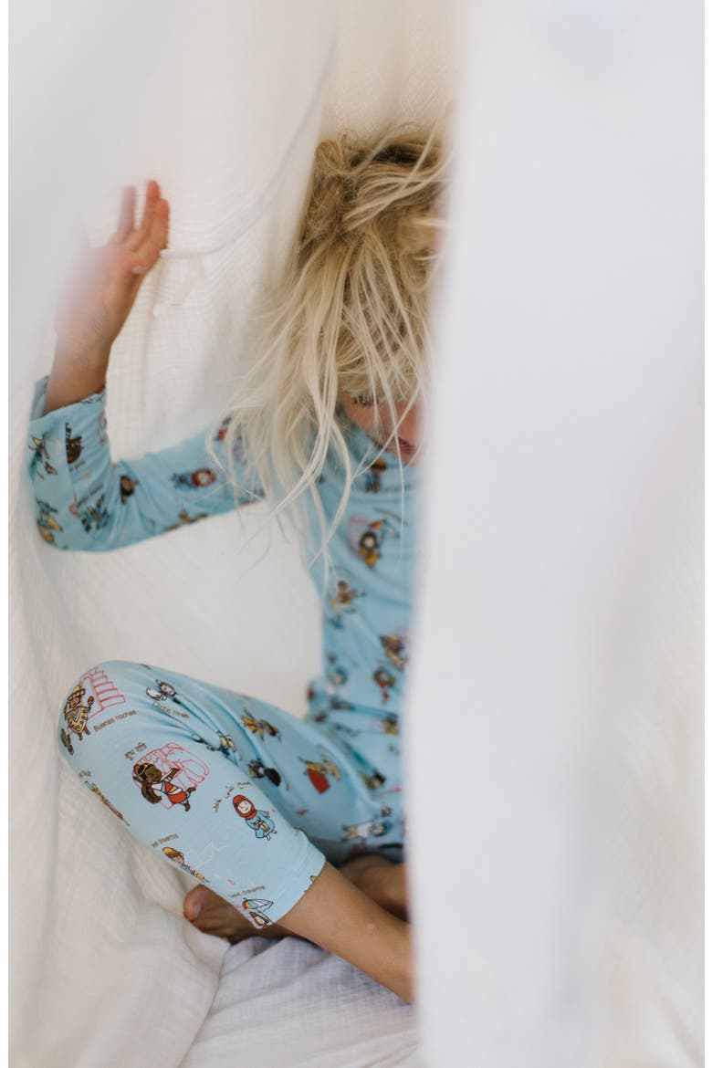 Kids' Goodnight World Convertible One-Piece Pajamas, Alternate, color, GOODNIGHT WORLD