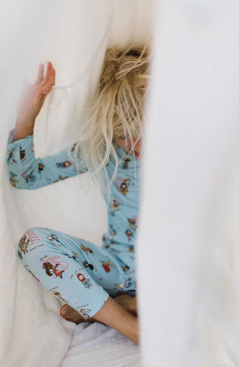 Bellabu Bear Kids' Goodnight World Convertible One-Piece Pajamas, Alternate, color, 