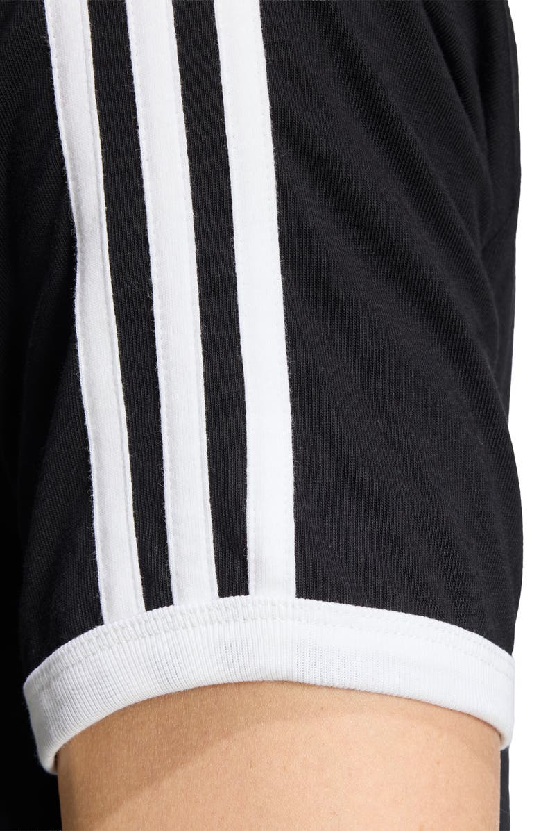 adidas 3-Stripes Cotton Ringer T-Shirt, Alternate, color, Black
