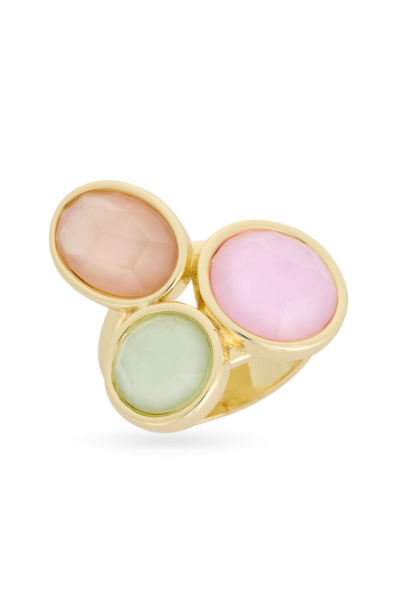 Covet Crystal Cluster Ring, Main, color, Pink Multi / Gold