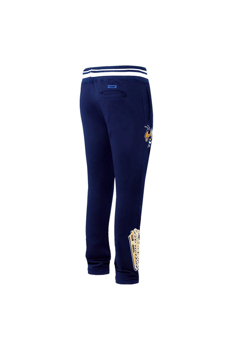 Men's Pro Standard Navy Georgia Tech Yellow Jackets Script Tail Fleece Sweatpants, Alternate, color, Navy