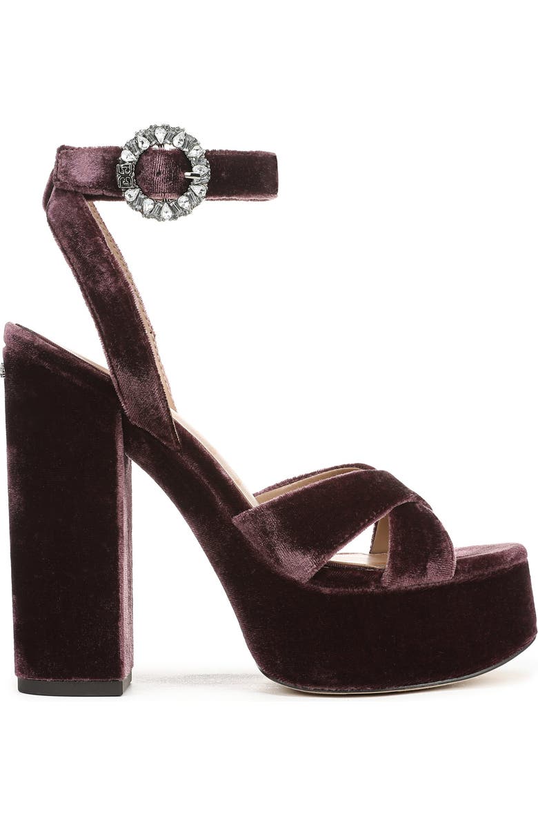 Sam Edelman Savannah Glow Ankle Strap Platform Sandal, Alternate, color, Parisian Plum