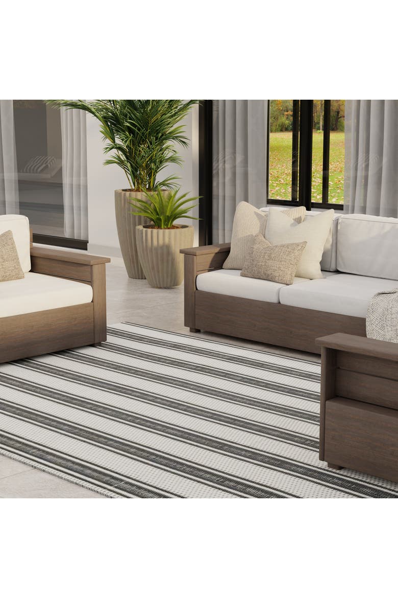Vertical Stripe Rug, Alternate, color, Black Grey - 6'x9'