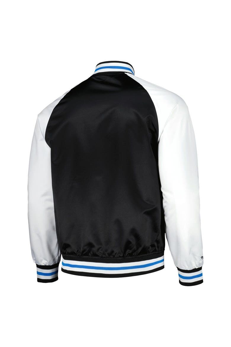 Men's Mitchell & Ness  Black Charlotte FC Satin Raglan Full-Snap Jacket, Alternate, color, Black