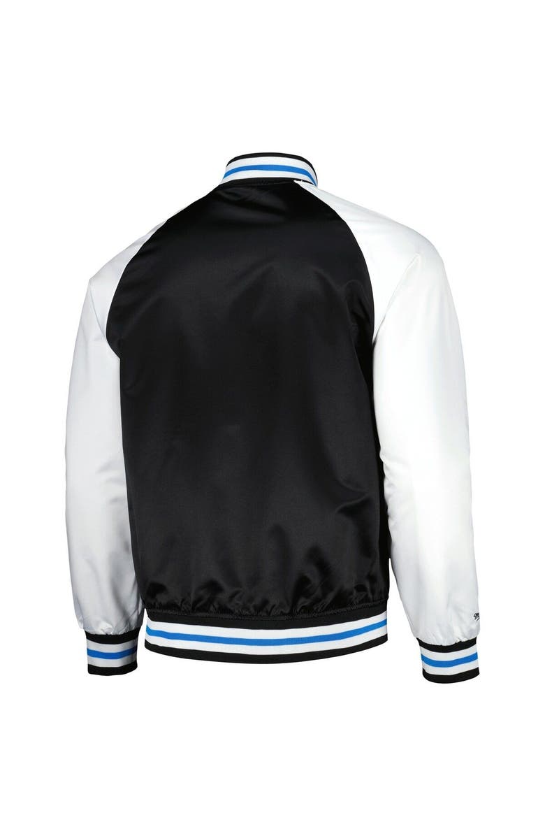 Mitchell & Ness Men's Mitchell & Ness Black Charlotte FC Satin Raglan Full-Snap Jacket, Alternate, color,