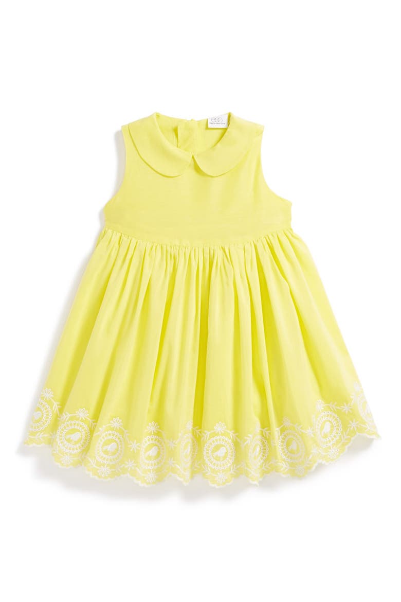Cotton & Silk Dress, Main, color, YELLOW