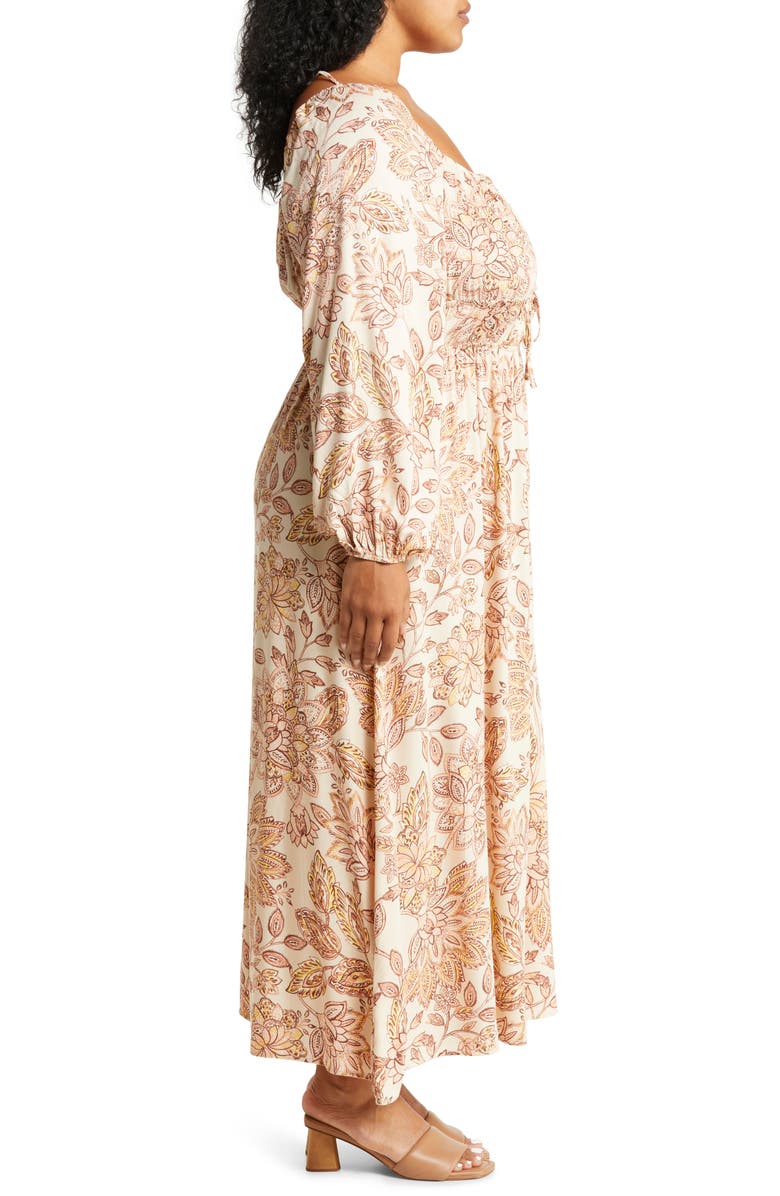 Fourteenth Place Emery Floral Long Sleeve Midi Dress, Alternate, color,