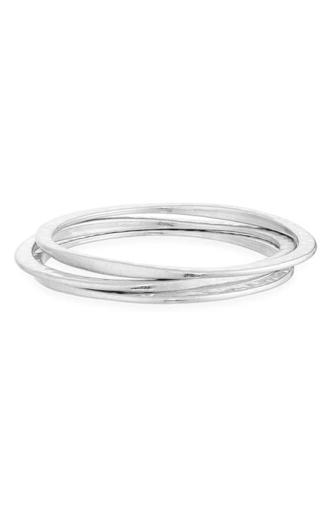 Set of 3 Hammered Bangles