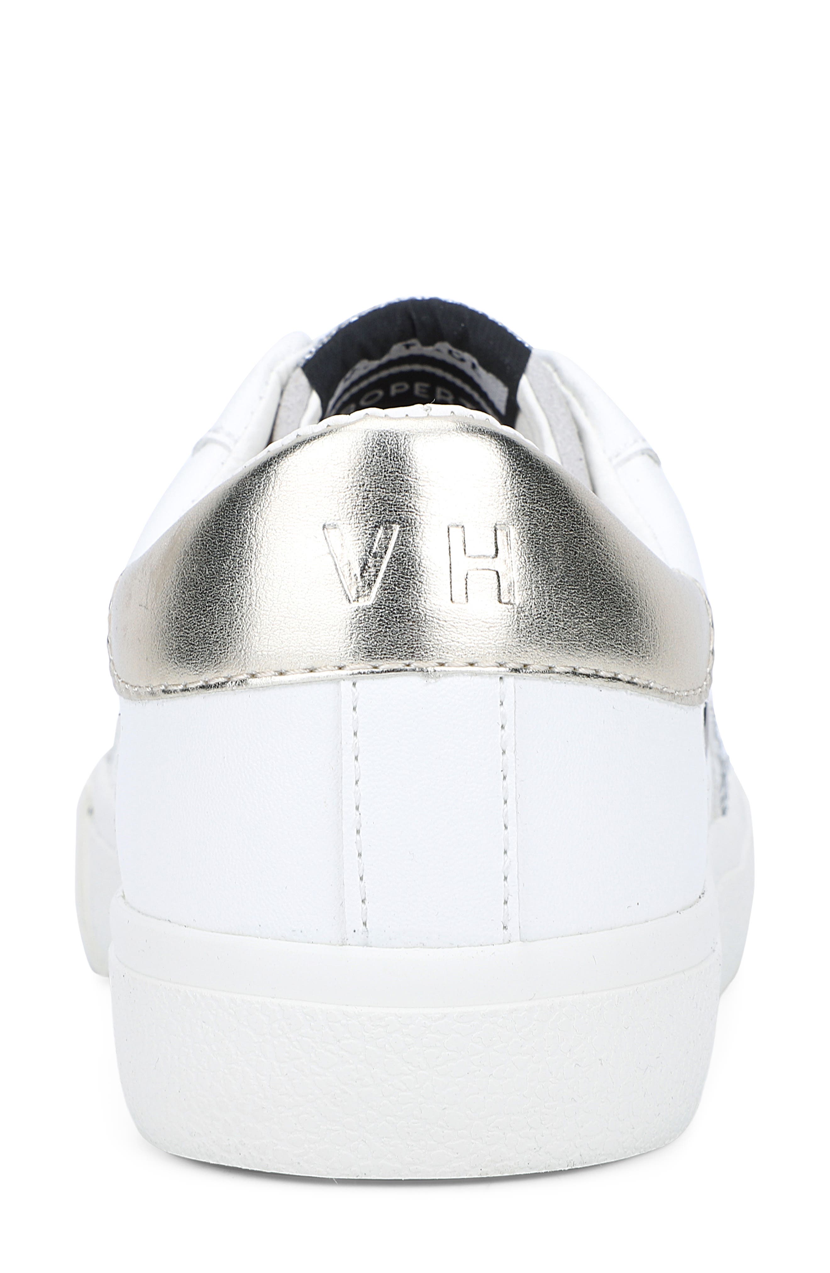 Grande Low Lace Up Sneaker, Alternate, color, WHITE/ SILVER/ GOLD