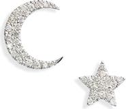 Meira T Mismatched Diamond Stud Earrings