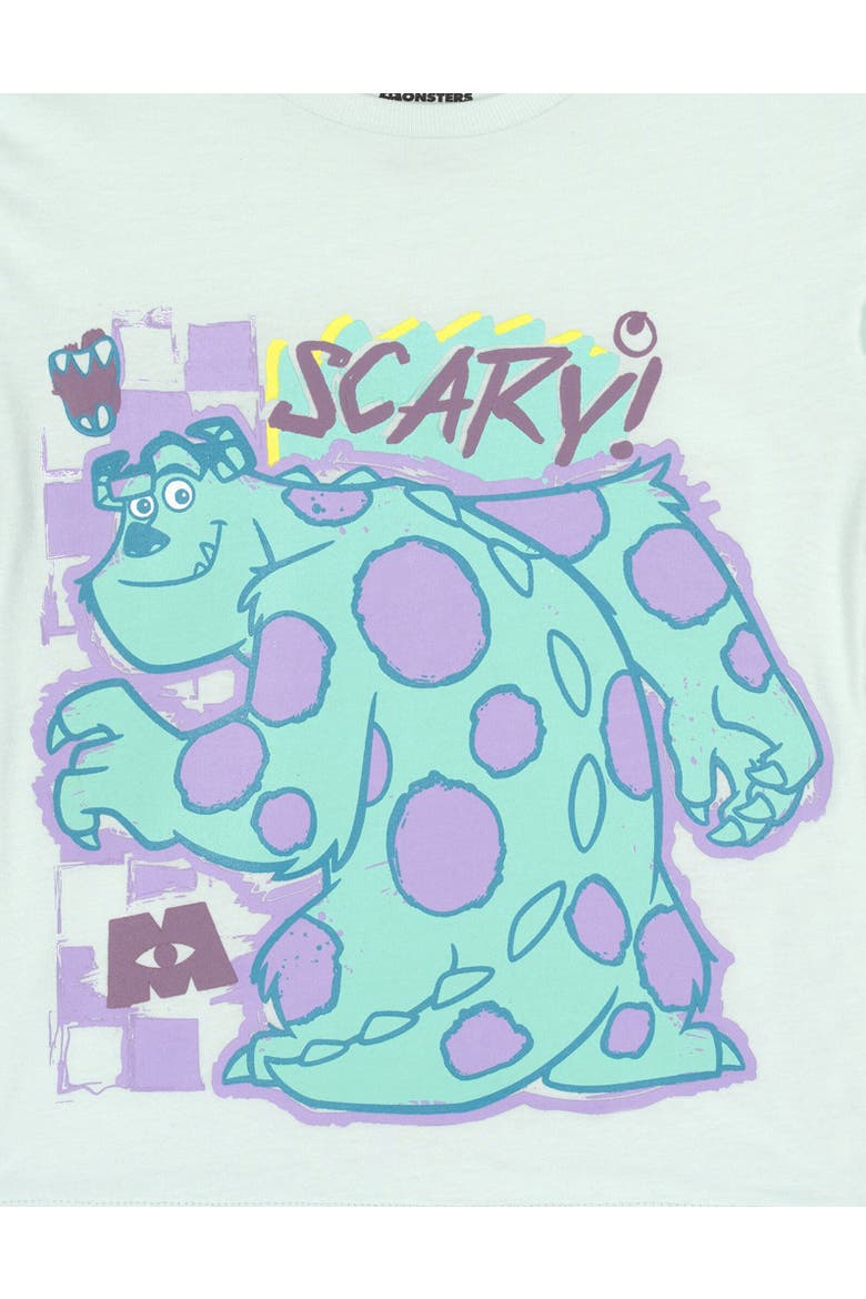 Pixar Girls' 2-Piece T-Shirt and Shorts Set, Alternate, color, Sulley and Mike Mint
