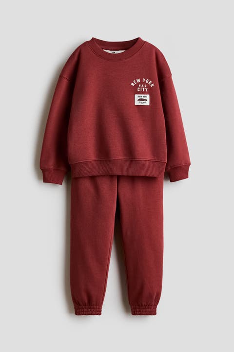 2-Piece Printed Sweatshirt And Joggers Set