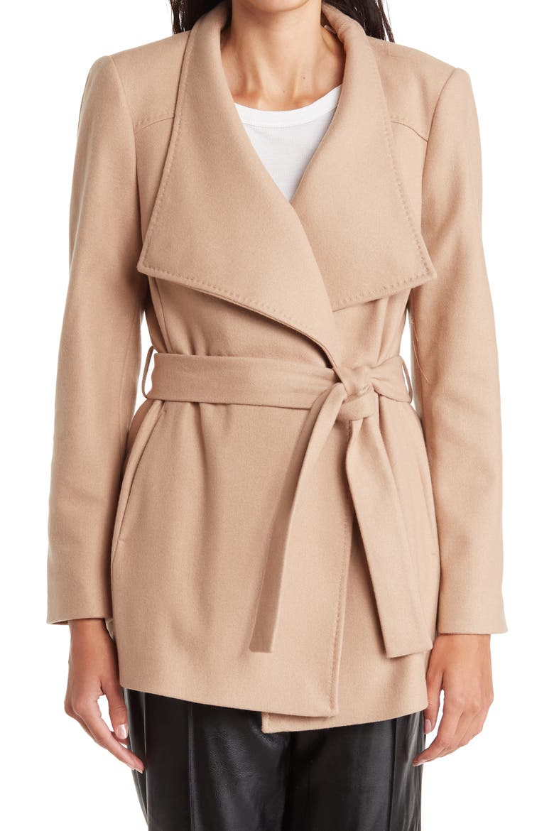 Rytaa Wool Blend Wrap Coat, Alternate, color, NATURAL