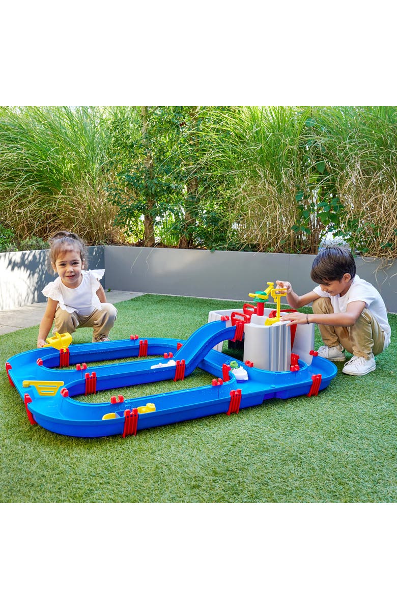 AquaPlay Harbor Waterway Playset, 3 Toy Boats & 2 Animal Figures, Kids 3+, Alternate, color, Multicolored