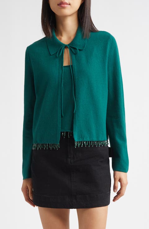 Lodge Beaded Cashmere Cardigan