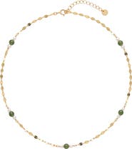 seree Elena Jade and Freshwater Pearl Beaded Necklace