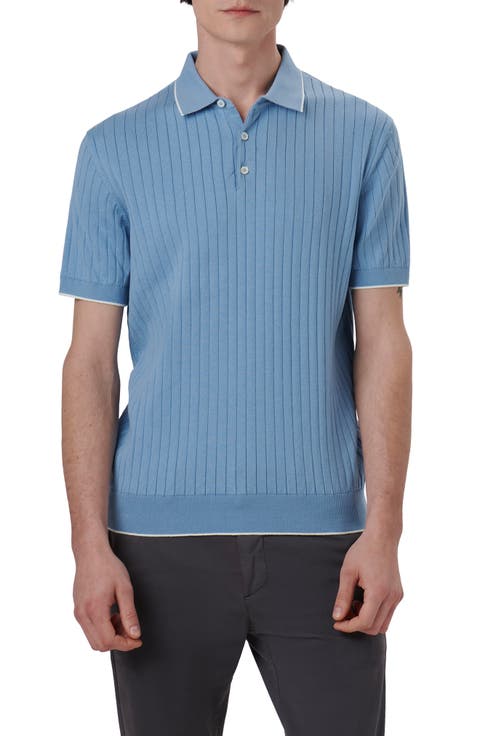 Ribbed Polo Sweater