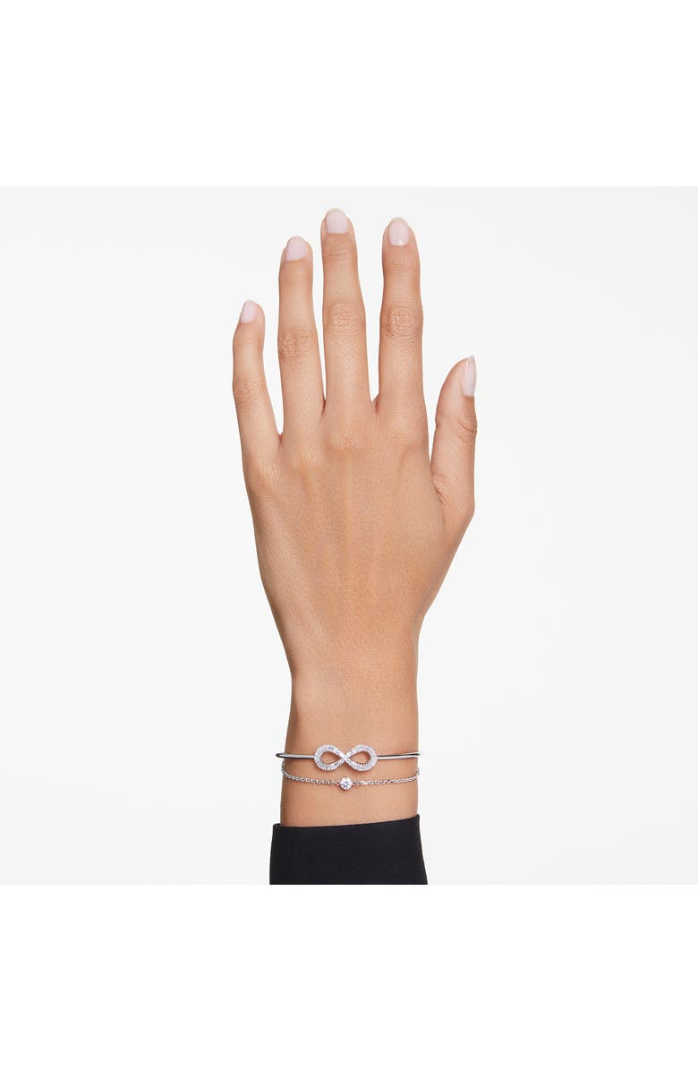 Swarovski Hyperbola Layered Bracelet, Alternate, color, White