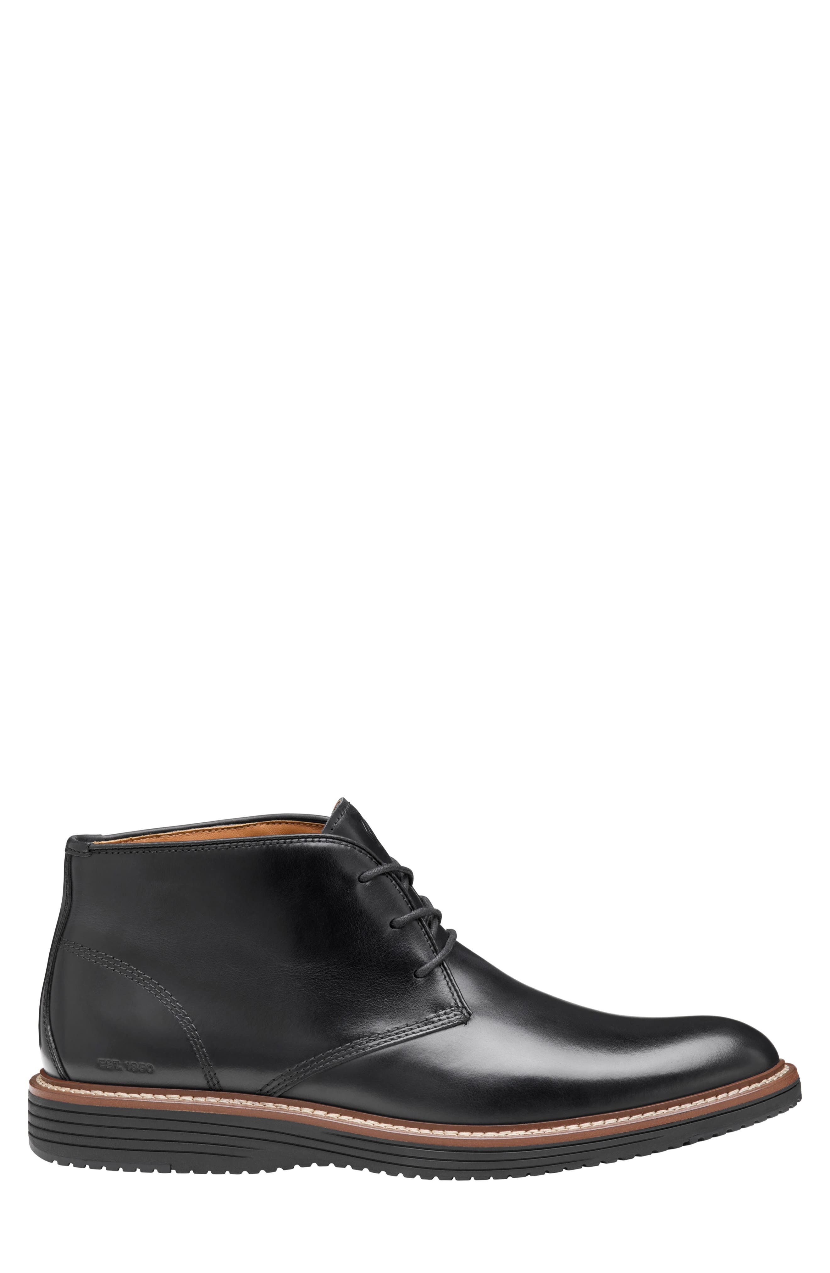 Johnston & Murphy Upton Chukka, Alternate, color, Black Full Grain