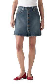 Levi's Retro Button Front Denim Skirt