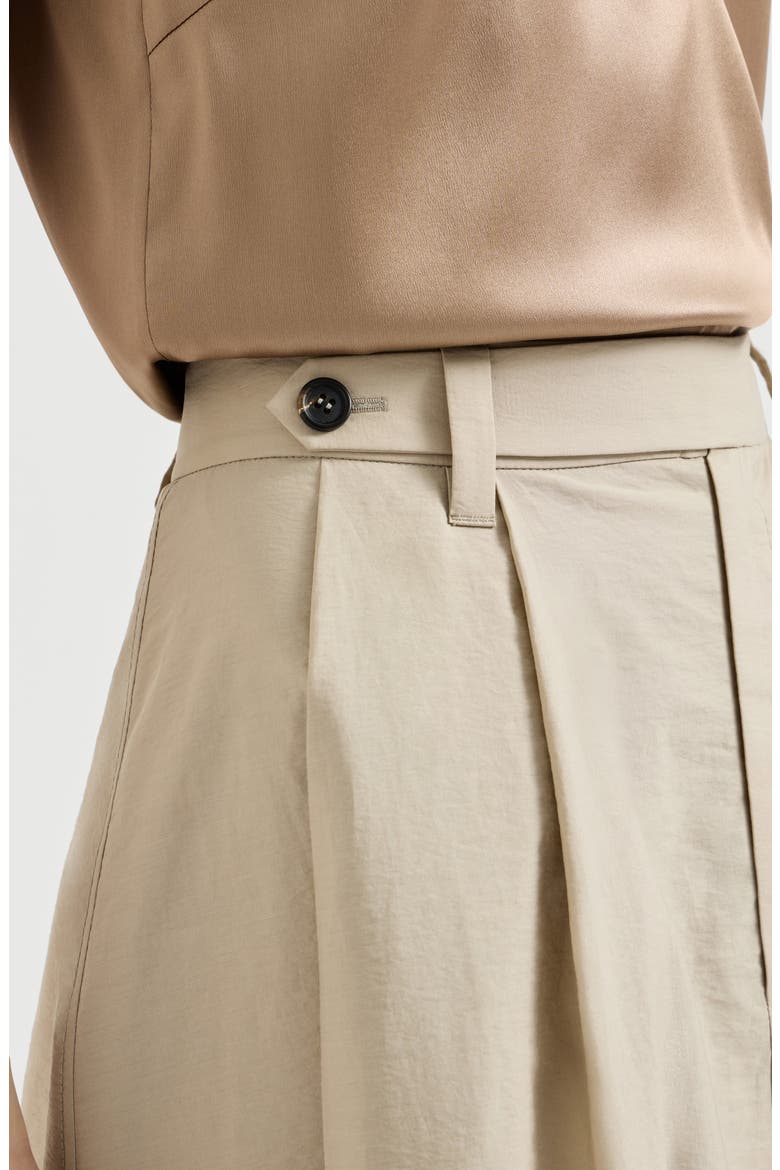 Sartorial skirt with monili, Alternate, color, Beige