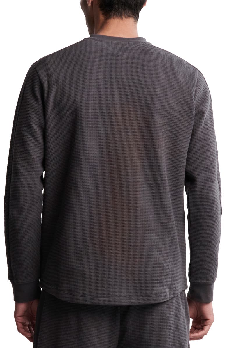 Barefoot Dreams<sup>®</sup> Waffle Knit Thermal Henley, Alternate, color, Carbon