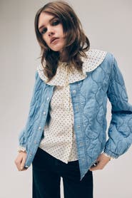 H&M Quilted Denim Jacket