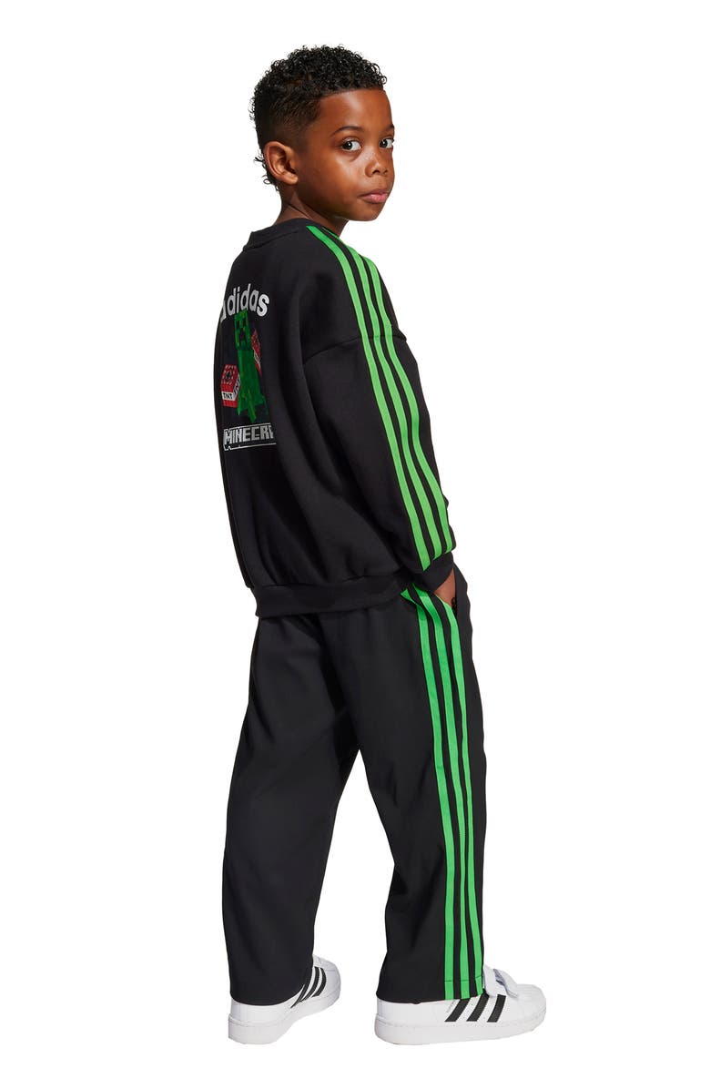 adidas Originals x Minecraft<sup>®</sup> Kids' Crewneck Sweatshirt & Pants Set, Alternate, color, 