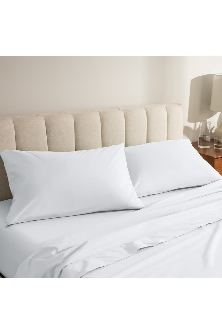 100% Organic Cotton Percale Cooling Pillowcase Set, Alternate, color, White