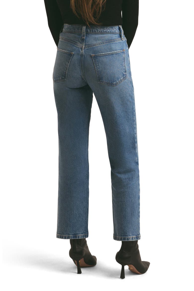 The Morgan Shortie High Waist Crop Straight Leg Jeans, Alternate, color, CROSBY
