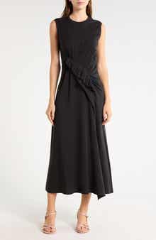 Jeune Sleeveless Ruffled Midi Dress