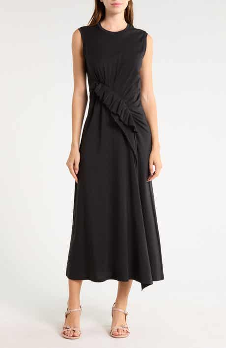 Jeune Sleeveless Ruffled Midi Dress