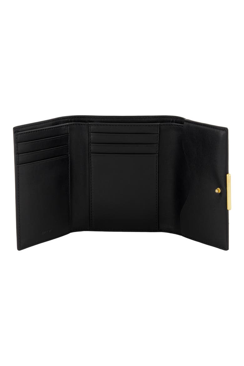 Small Trifold Wallet, Alternate, color, BLACK