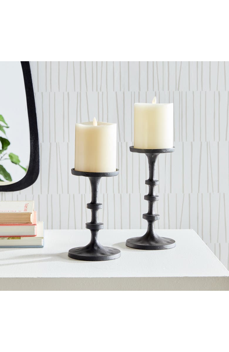 Napa Home & Garden Abacus Petite Candle Stands, Alternate, color, Black
