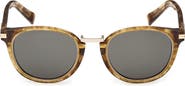 ZEGNA 51mm Round Sunglasses