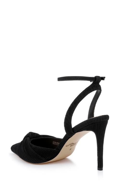 Jewel Badgley Mischka Enid Ankle Strap Pointed Toe Pump In Black
