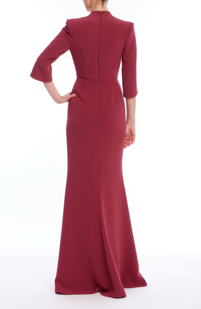 Badgley Mischka Collection Embellished Deep V-Neck Mermaid Gown, Alternate, color,