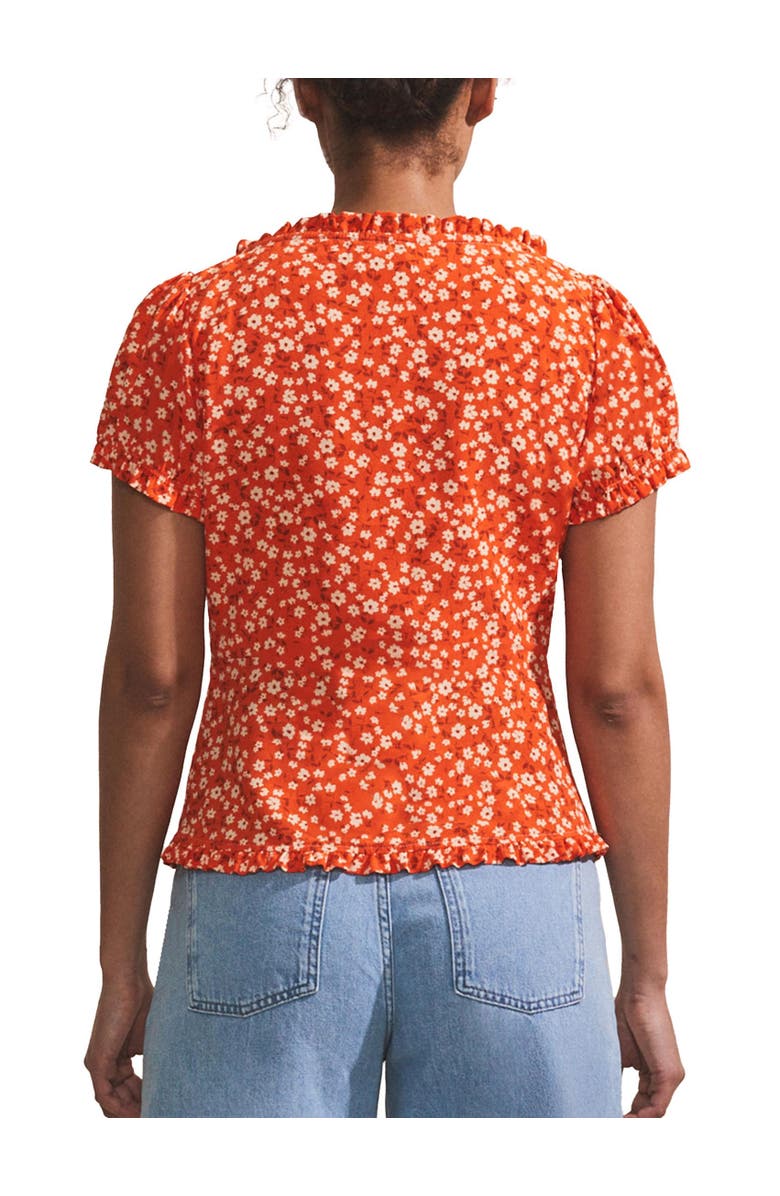 Ro&Zo Ditsy Empire Seam Top, Alternate, color, Red