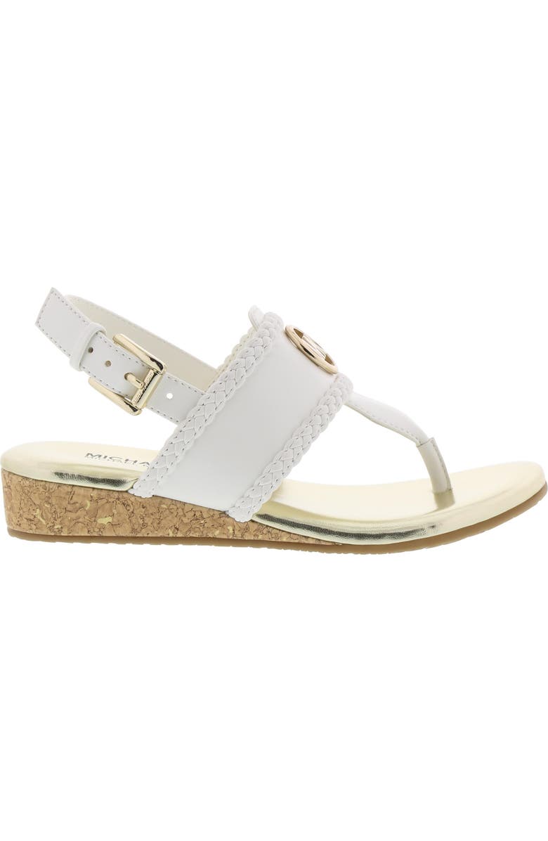 MICHAEL Michael Kors Perry Discover Metallic Thong Sandal, Alternate, color,