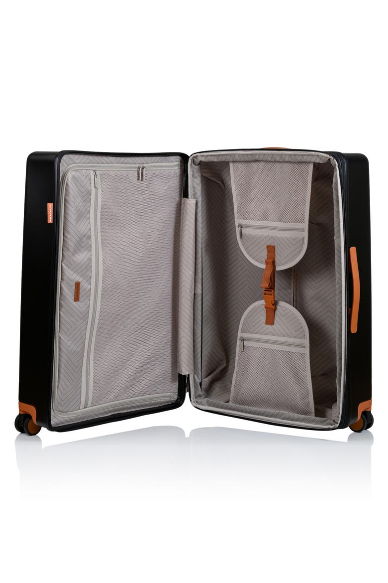 Vintage Muse 3-Piece Hardside Spinner Suitcases, Alternate, color, BLACK/ TAN