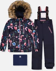 Deux par Deux Play Floral Jacket & Pants Two Piece Snowsuit