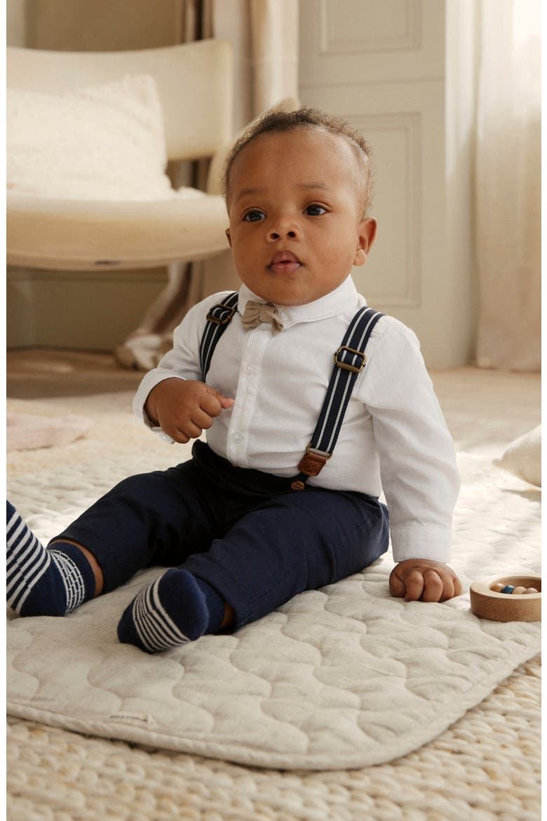 Kids' 3-Piece Shirt, Pants & Braces Set, Alternate, color, BLUE