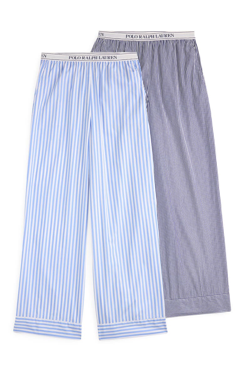 Assorted 2-Pack Cotton Pajama Pants, Alternate, color, HYDRANGEA/ BEACON BLUE