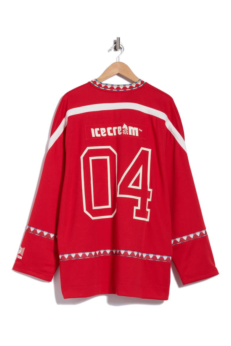 Party On Long Sleeve Mesh Jersey, Alternate, color, GOJI BERRY