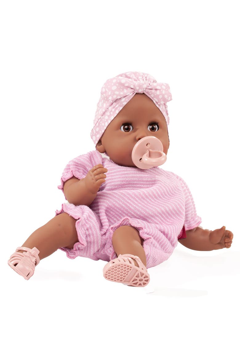 Aquini 13" Soft Cloth Bath Baby Doll, Alternate, color, Multicolored